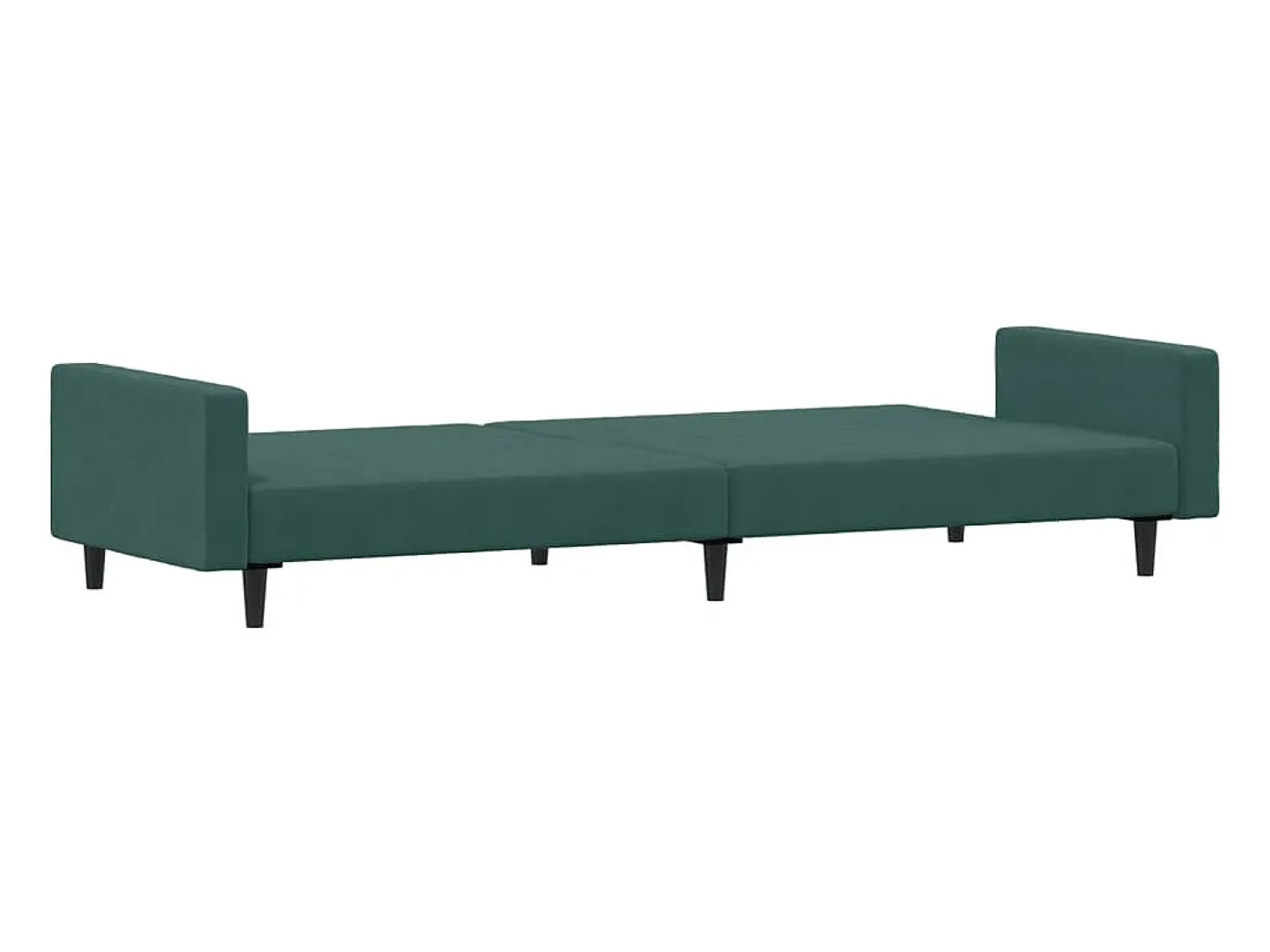 Discount Sofá-cama 2 lugares c/ apoio de pés veludo -escuro PT864896 Verde