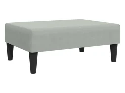 Sofá*vidaxl Sofá-cama 2 lugares c/ apoio de pés veludo -claro Cinzento