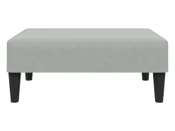 Sofá*vidaxl Sofá-cama 2 lugares c/ apoio de pés veludo -claro Cinzento
