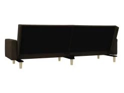 Sofá*vidaxl Sofá-cama 2 lugares c/ duas almofadas tecido cinza-acastanhado Taupe
