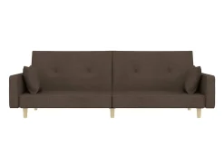 Sofá* Sofá-cama 2 lugares c/ duas almofadas tecido cinza-acastanhado PT526499 Taupe