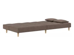 Sofá*vidaxl Sofá-cama 2 lugares c/ duas almofadas tecido cinza-acastanhado Taupe