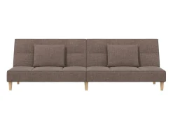 Sofá* Sofá-cama 2 lugares c/ duas almofadas tecido cinza-acastanhado PT873596 Taupe