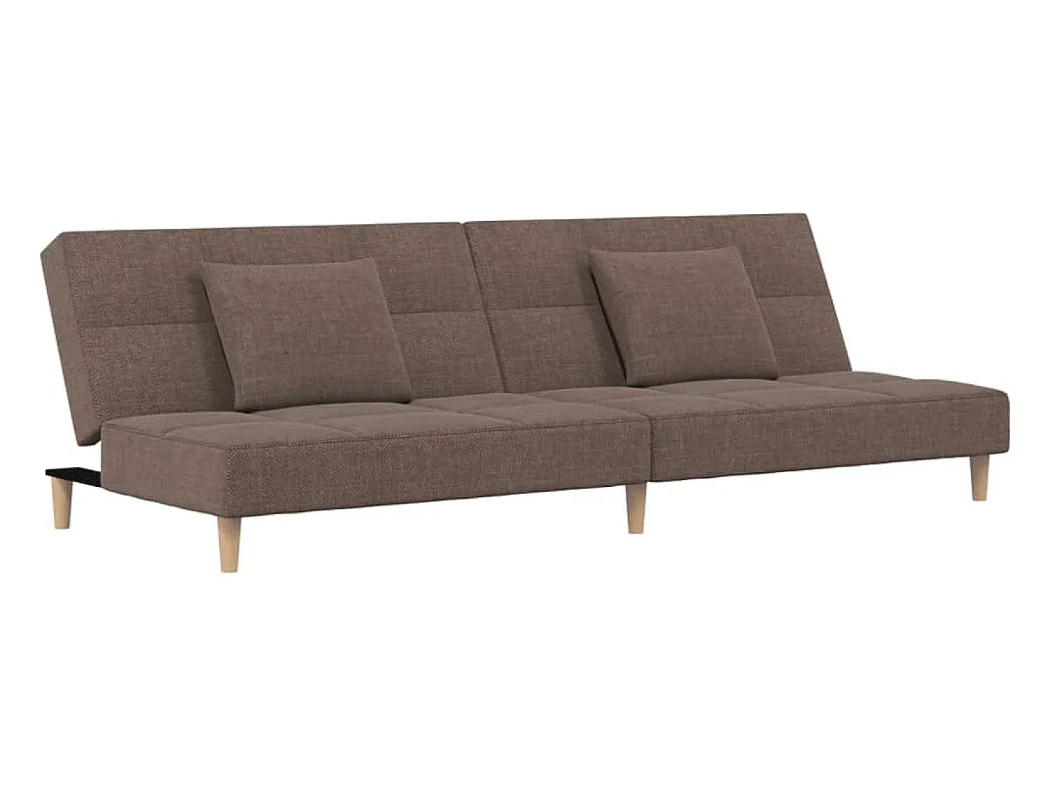 Sofá* Sofá-cama 2 lugares c/ duas almofadas tecido cinza-acastanhado PT873596 Taupe