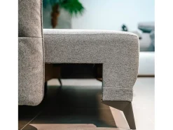 Sofá| Sofá-cama 3 lugares Cinzento Tempestade + chaise longue reversível lado direito/esquerdoche (260,5 x 156 x 92 cm) - TOBY Cinzento claro