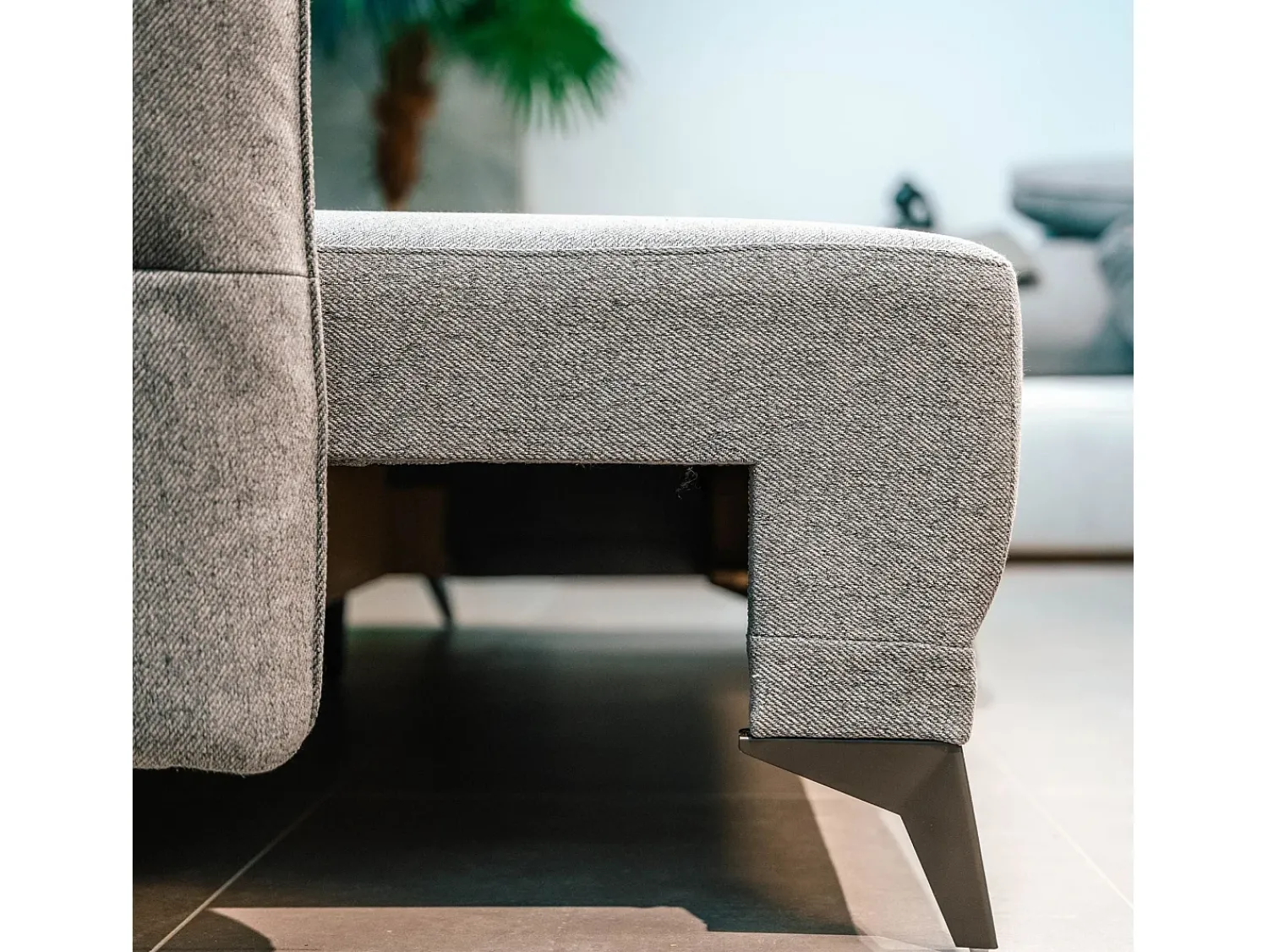 Sofá| Sofá-cama 3 lugares Cinzento Tempestade + chaise longue reversível lado direito/esquerdoche (260,5 x 156 x 92 cm) - TOBY Cinzento claro