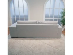Sofá* Sofá-cama 3 lugares chaise longue reversível lado direito/esquerdoche com 2 pufes (248 x 117 x 90 cm) - AVERY Cinzento