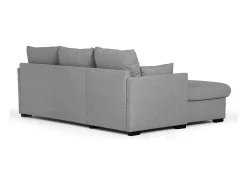 Sofá| Sofá-cama 3 lugares - chaise longue reversível lado direito/esquerdoche com arrumação integrada (221 x 162 x 85 cm) - ORLANDO Cinzento
