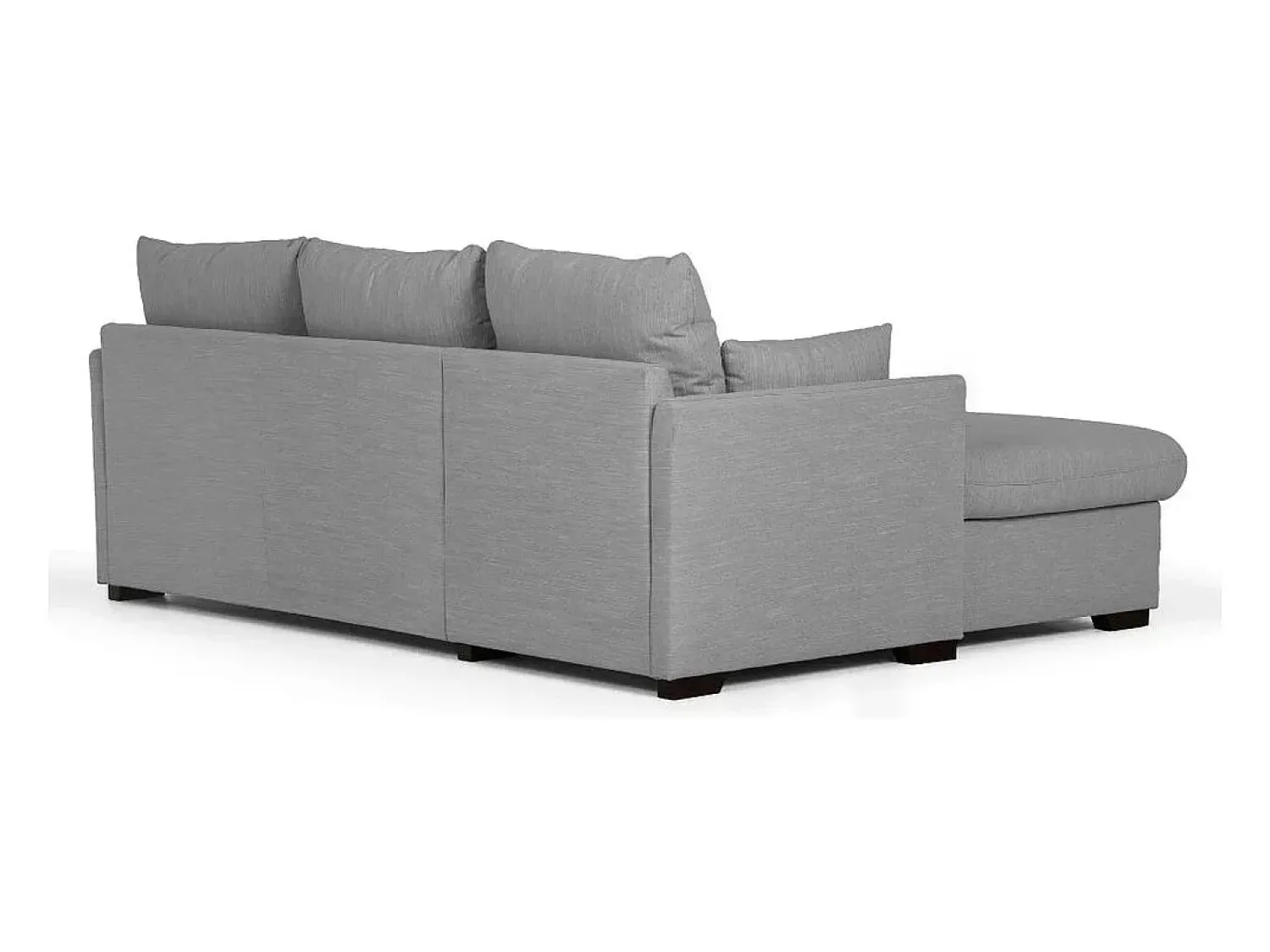 Sofá| Sofá-cama 3 lugares - chaise longue reversível lado direito/esquerdoche com arrumação integrada (221 x 162 x 85 cm) - ORLANDO Cinzento