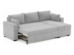 Sofá-cama 3 lugares - chaise longue reversível lado direito/esquerdoche (233 x 140 x 69 cm) - LEAH^ Sofá