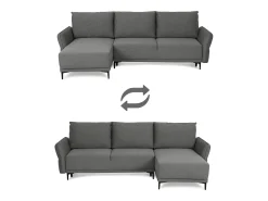 Sofá-cama 3 lugares Vulcão + chaise longue reversível lado direito/esquerdoche (260,5 x 156 x 92 cm) - TOBY^ Sofá