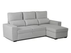 Sofá* Sofá-cama 3 lugares - chaise longue reversível lado direito/esquerdoche com arrumação integrada (248,5 x 117 x 103 cm) - HARPER Cinzento