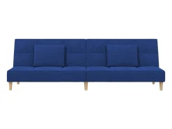 Sofá| Sofá-cama 2 lugares com duas almofadas tecido PT609586 Azul