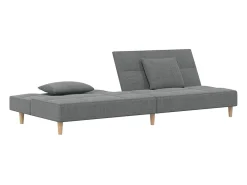 Sofá-cama 2 lugares com duas almofadas tecido -escuro PT138063^ Sofá