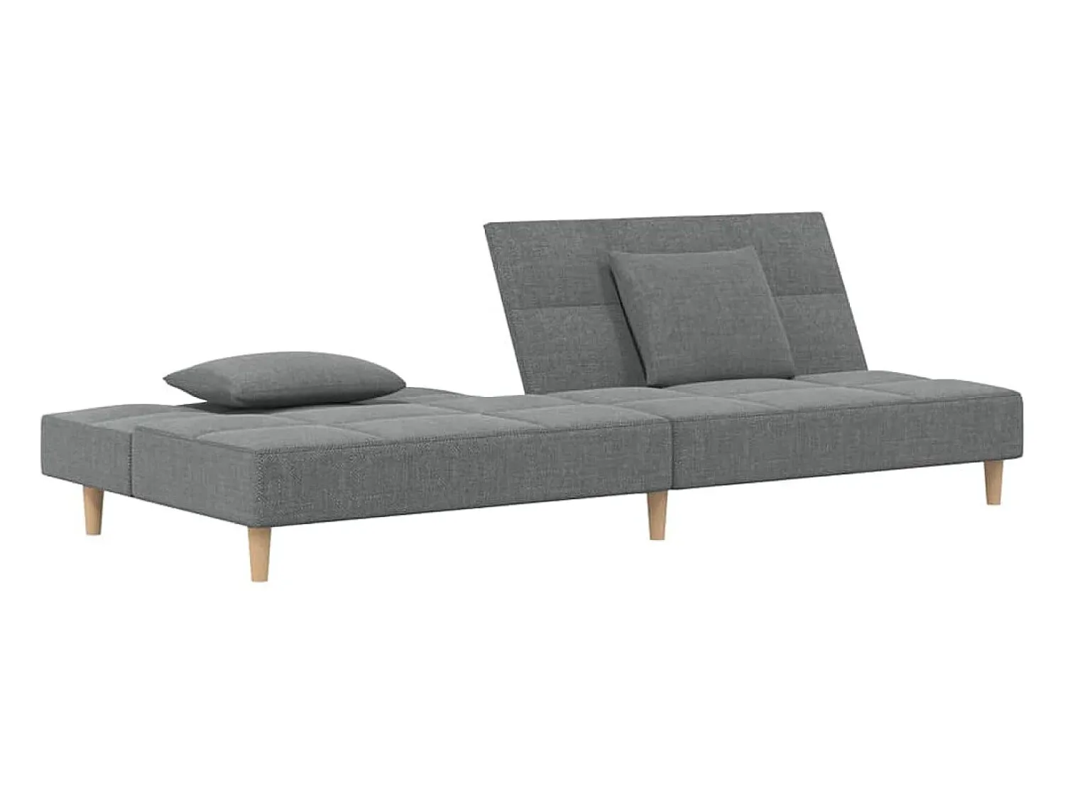 Sofá-cama 2 lugares com duas almofadas tecido -escuro PT138063^ Sofá