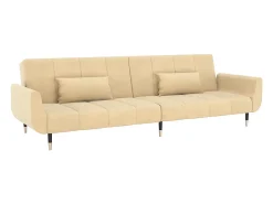Sofá-cama 2 lugares com duas almofadas veludo cor PT281171^ Sofá