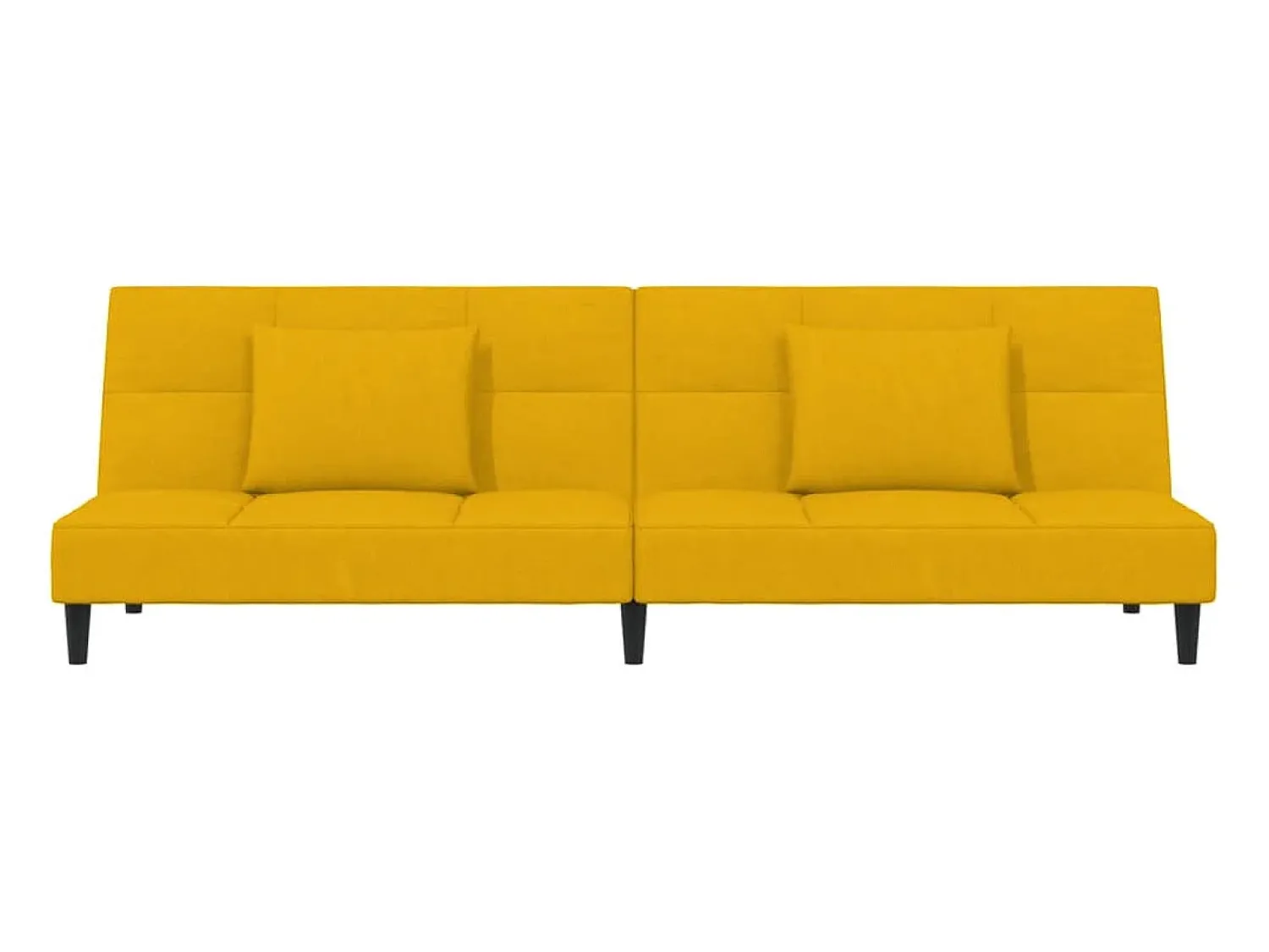 Sofá-cama 2 lugares com duas almofadas veludo PT390677^ Sofá