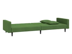 Sofá*vidaxl Sofá-cama 2 lugares com duas almofadas veludo -escuro Verde