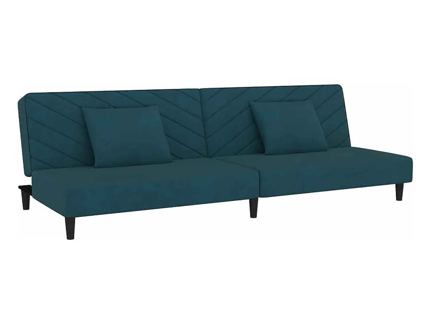 Online Sofá-cama 2 lugares com duas almofadas veludo PT605208 Azul
