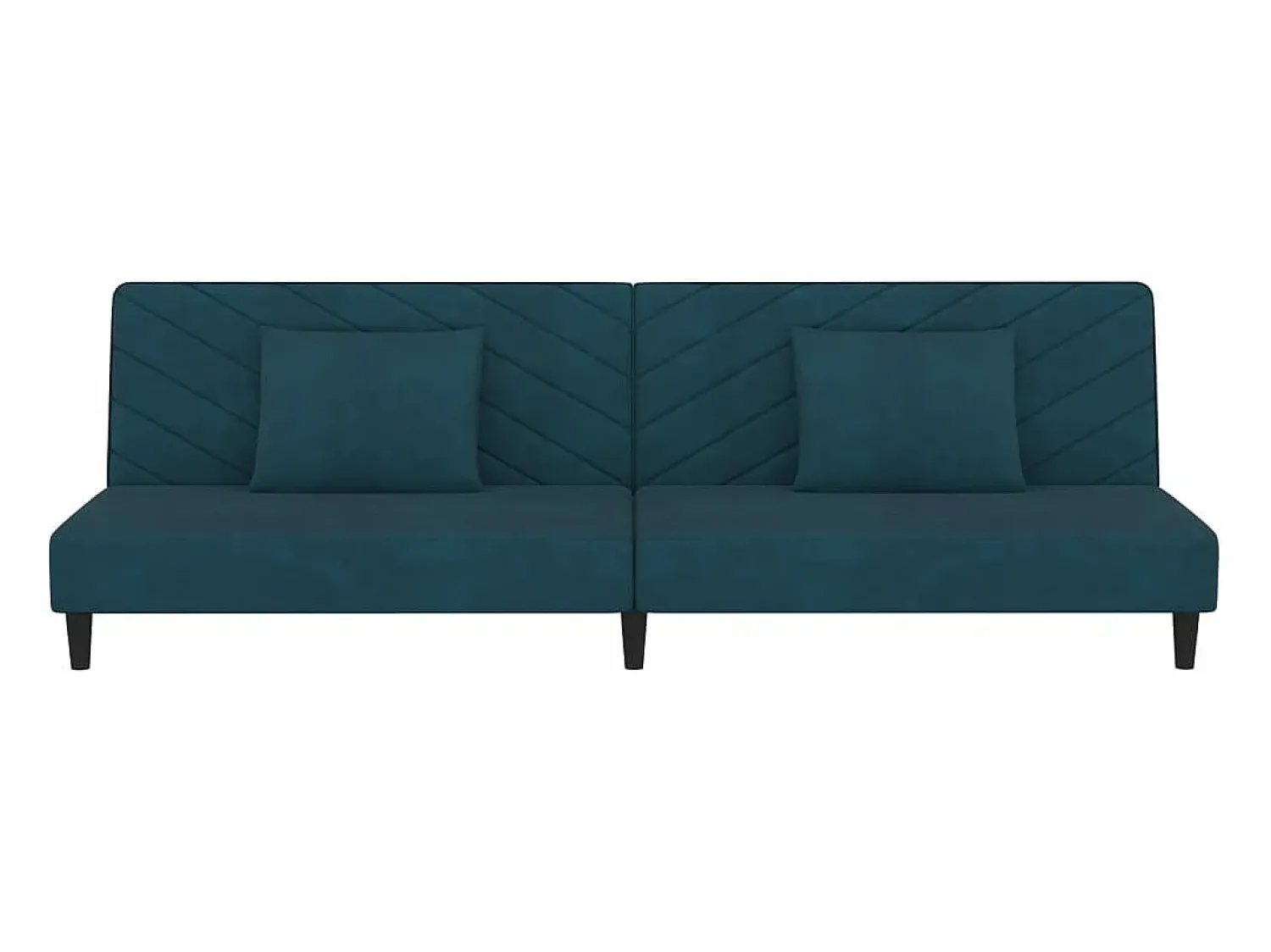 Online Sofá-cama 2 lugares com duas almofadas veludo PT605208 Azul