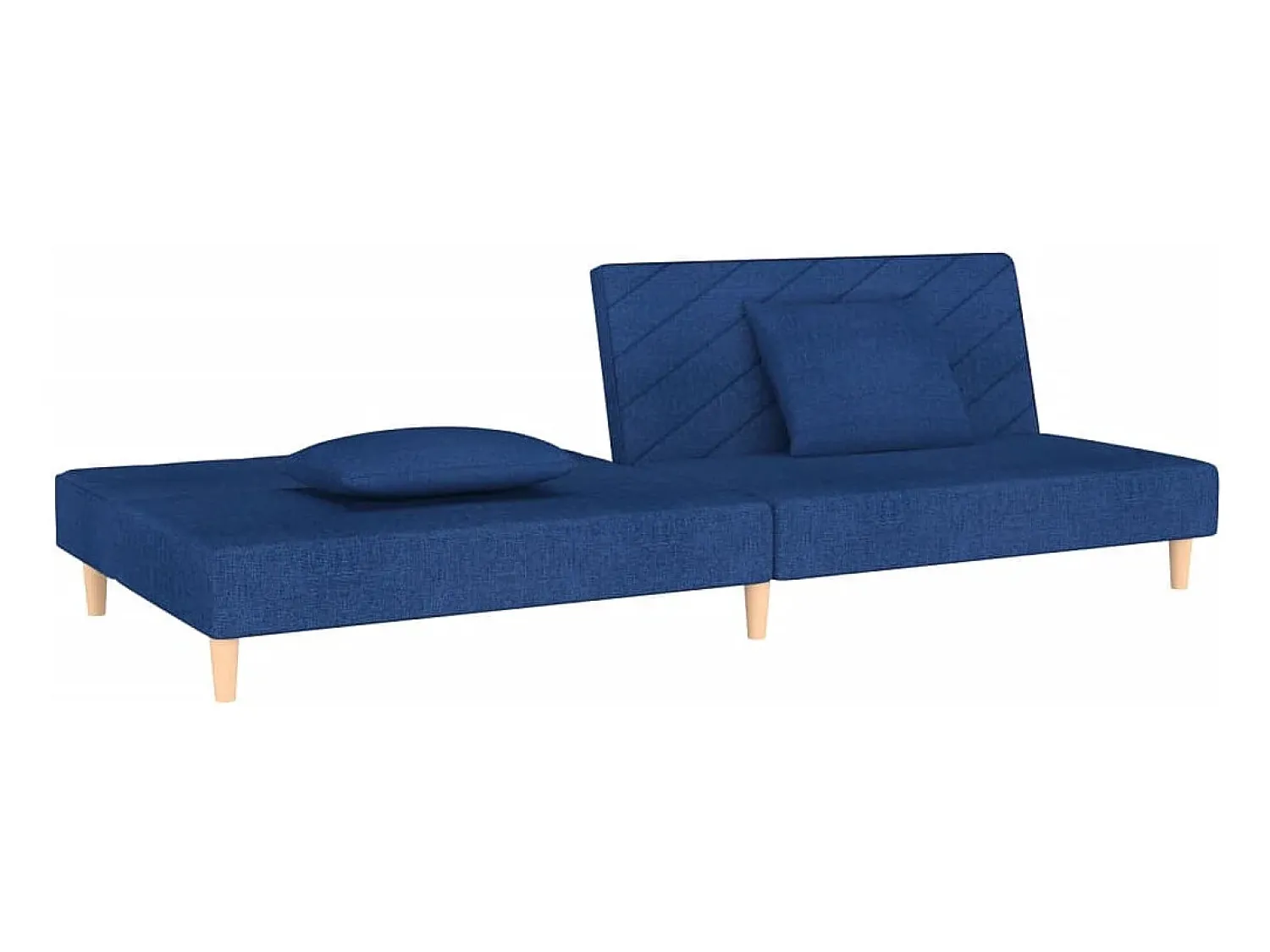 Sofá-cama 2 lugares com duas almofadas tecido PT562802^ Sofá