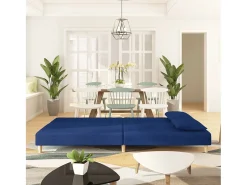 Sofá-cama 2 lugares com duas almofadas tecido PT562802^ Sofá