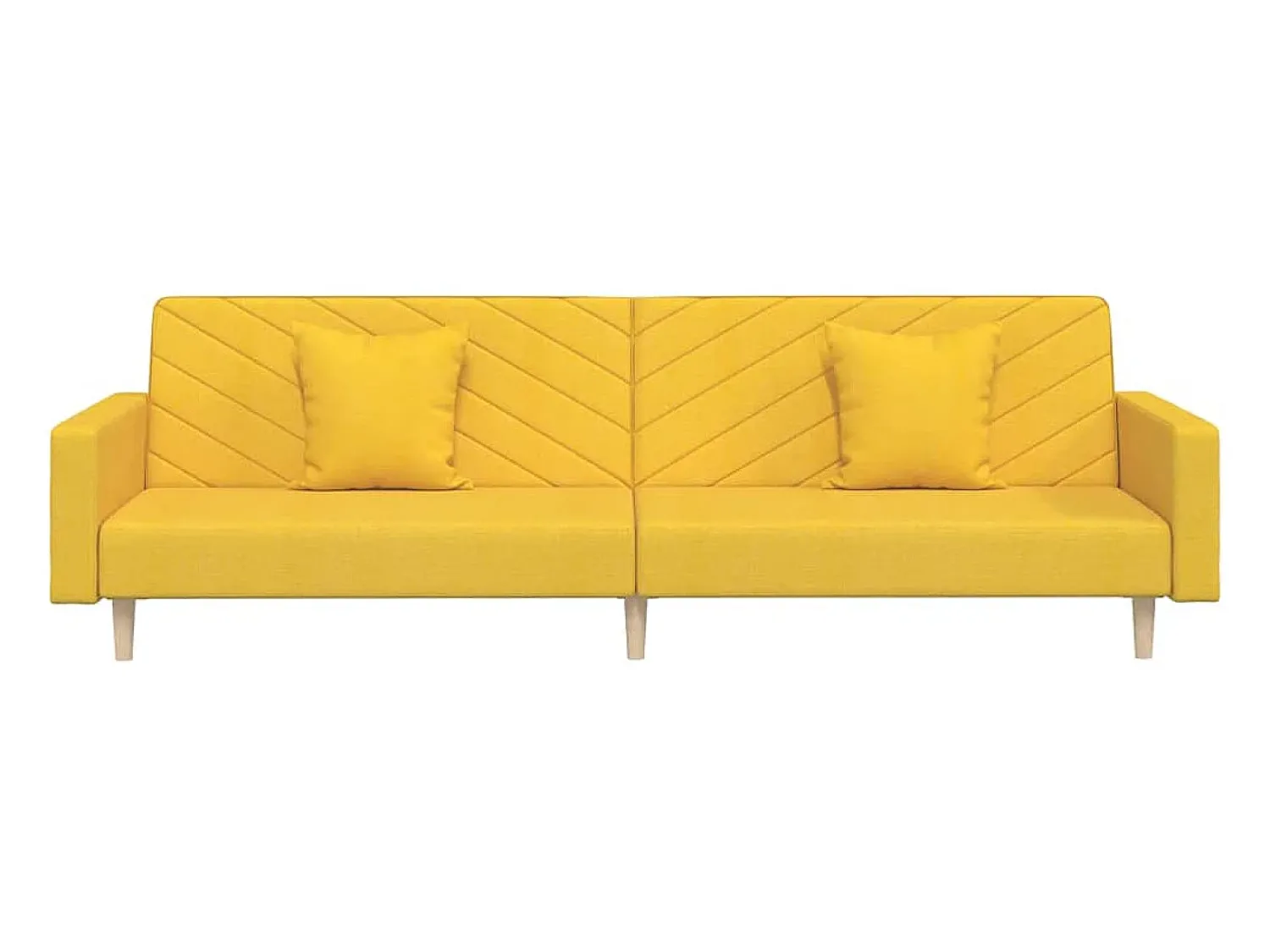 Sofá-cama 2 lugares com duas almofadas tecido PT904882^ Sofá