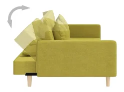 Outlet vidaxl Sofá-cama 2 lugares com duas almofadas tecido Verde