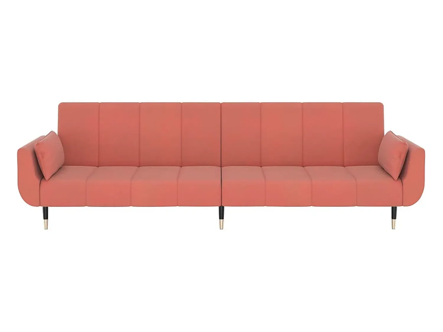 Sale Sofá-cama 2 lugares com duas almofadas veludo PT323869 Rosa