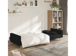 Sofá-cama 2 lugares com duas almofadas tecido PT253769^ Sofá