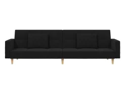 Sofá-cama 2 lugares com duas almofadas tecido PT253769^ Sofá