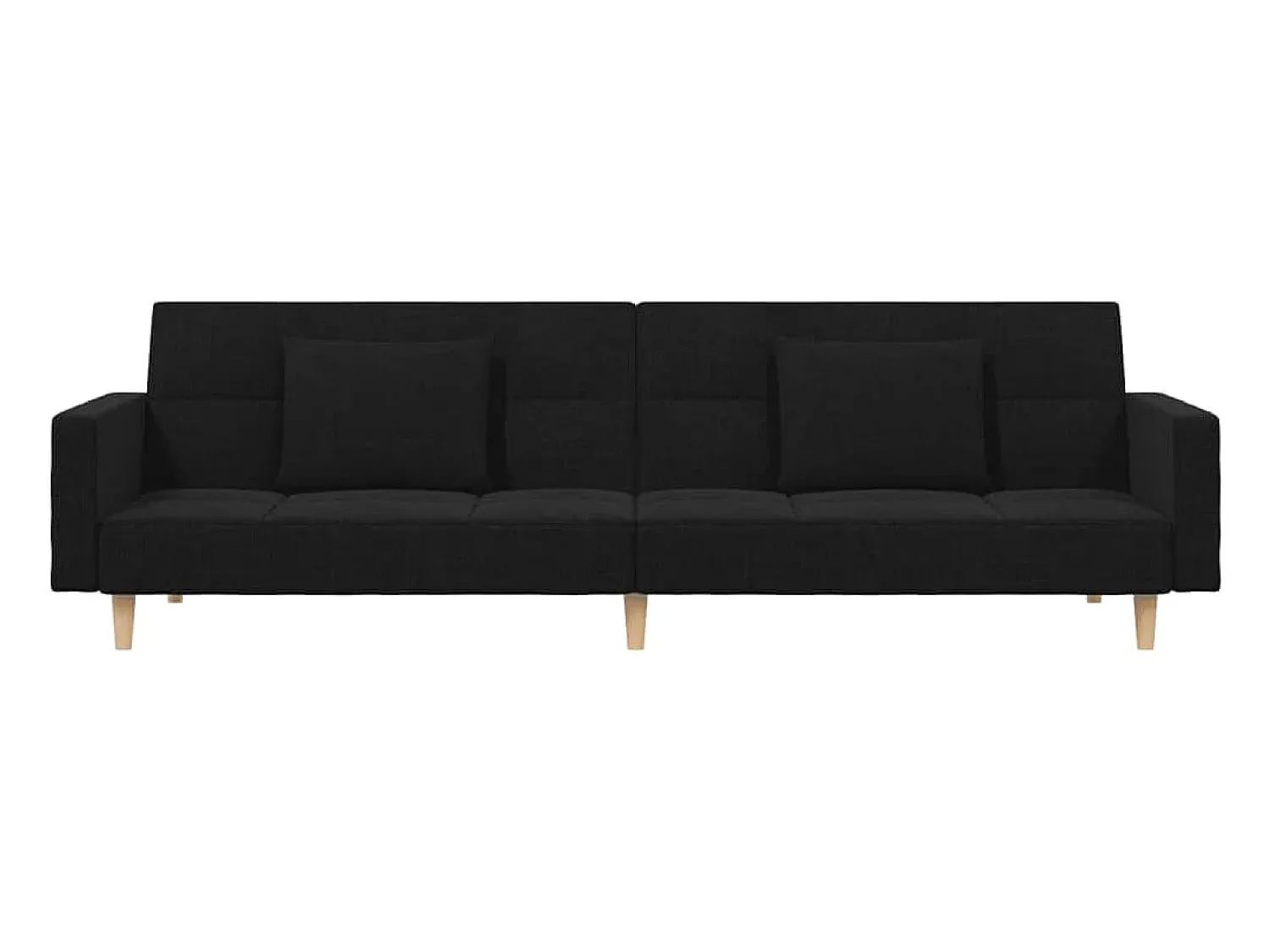 Sofá-cama 2 lugares com duas almofadas tecido PT253769^ Sofá