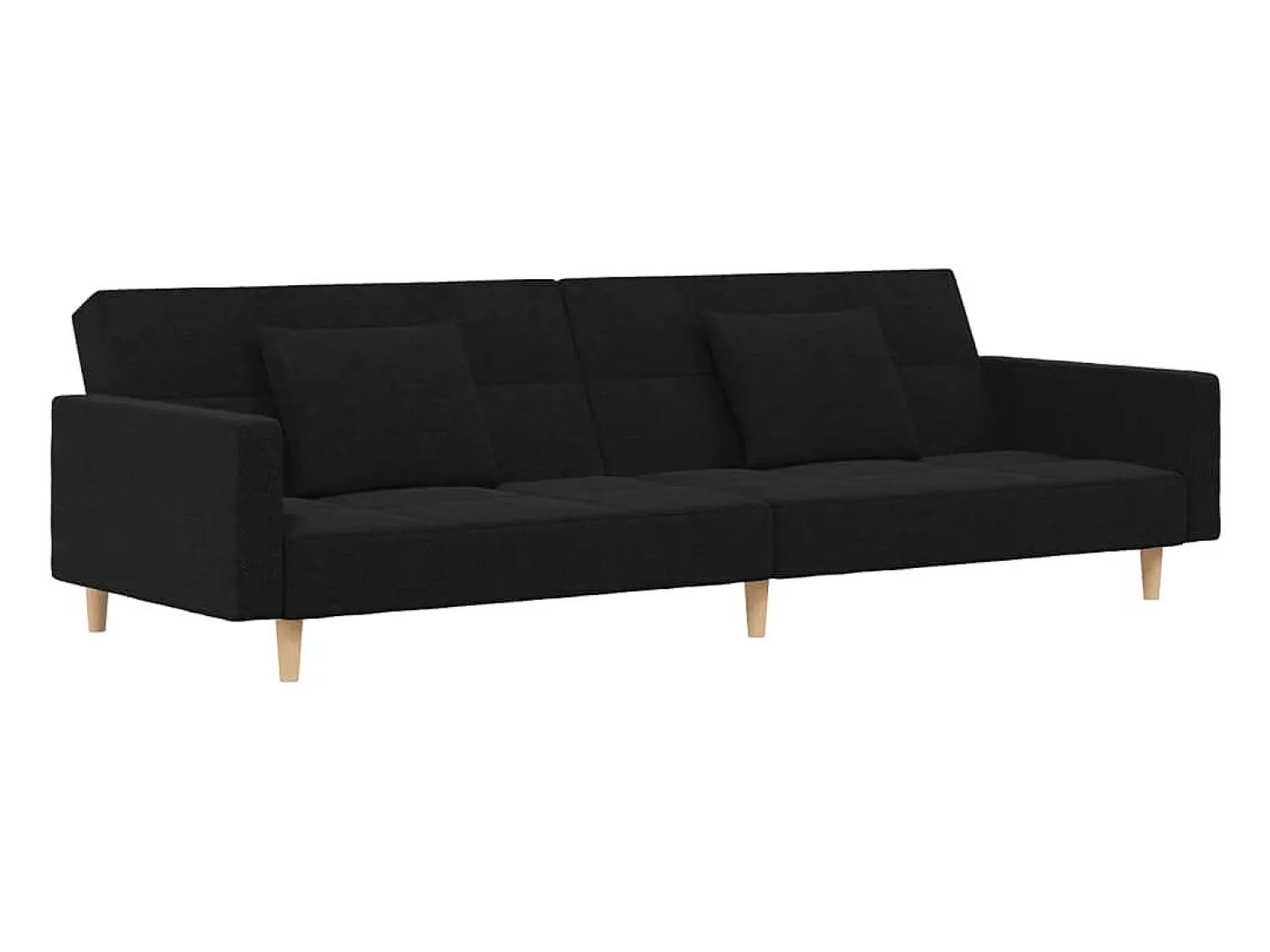 Sofá-cama 2 lugares com duas almofadas tecido PT253769^ Sofá