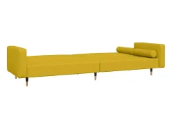 vidaxl Sofá-cama 2 lugares com duas almofadas veludo^ Sofá