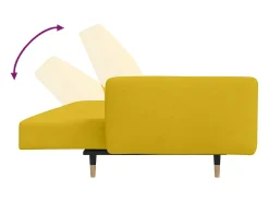 vidaxl Sofá-cama 2 lugares com duas almofadas veludo^ Sofá