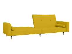 vidaxl Sofá-cama 2 lugares com duas almofadas veludo^ Sofá