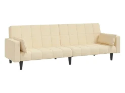 Sofá* Sofá-cama 2 lugares com duas almofadas tecido cor PT799450 Creme