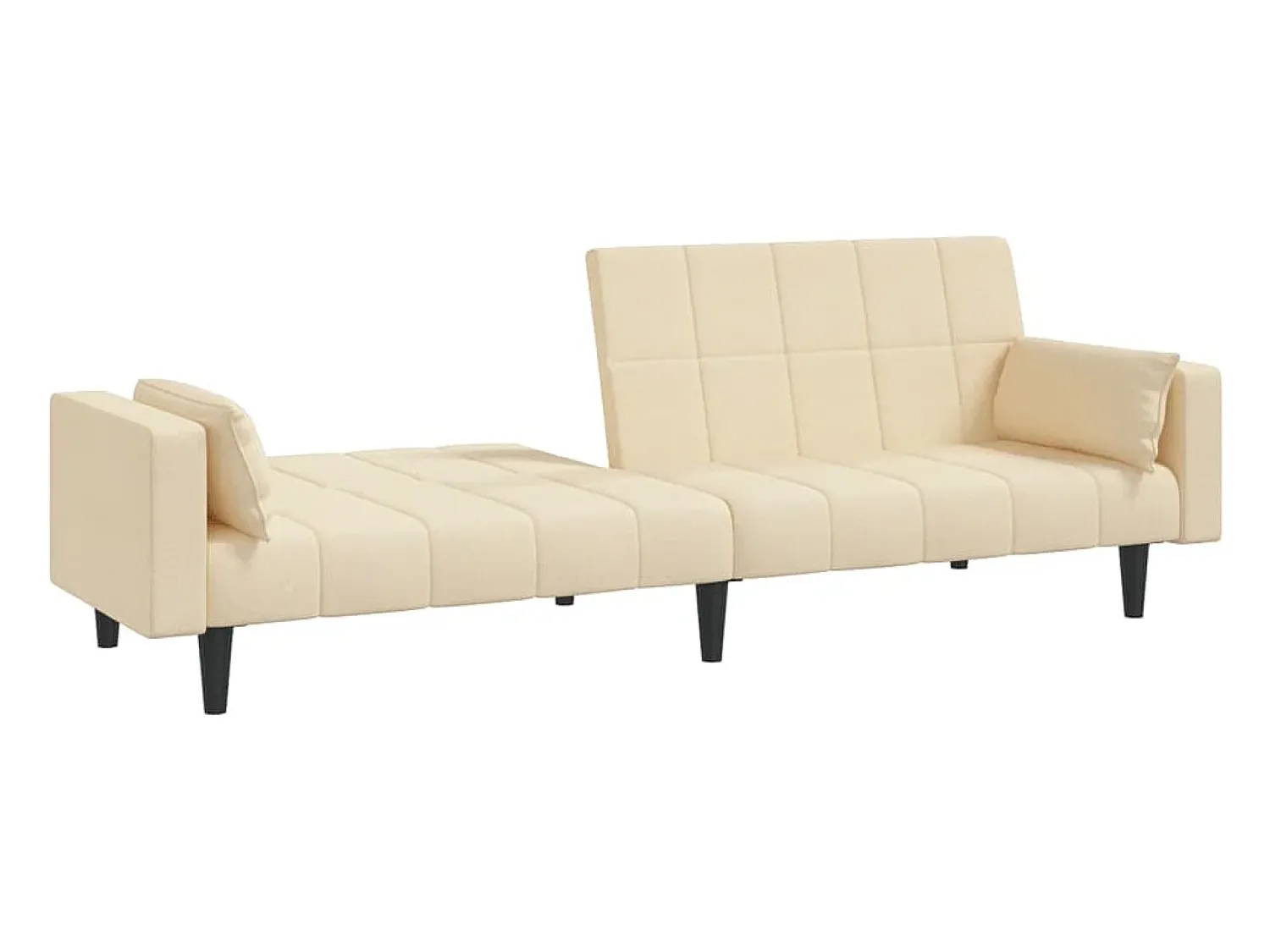 Sofá* Sofá-cama 2 lugares com duas almofadas tecido cor PT799450 Creme