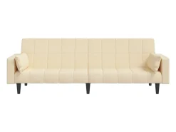 Sofá* Sofá-cama 2 lugares com duas almofadas tecido cor PT799450 Creme
