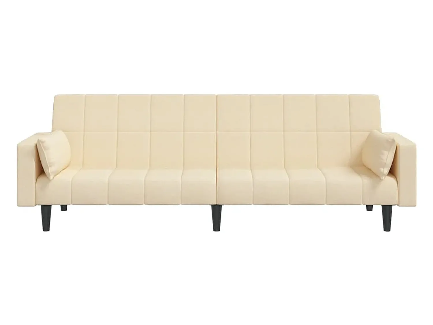 Sofá* Sofá-cama 2 lugares com duas almofadas tecido cor PT799450 Creme
