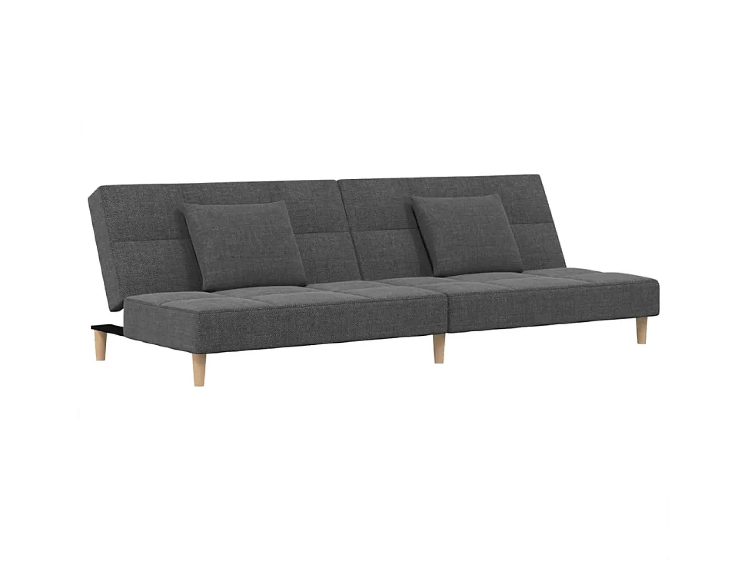 Best Sofá-cama 2 lugares com duas almofadas tecido cinzento-claro PT892082 Cinzento claro