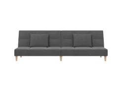 Best Sofá-cama 2 lugares com duas almofadas tecido cinzento-claro PT892082 Cinzento claro