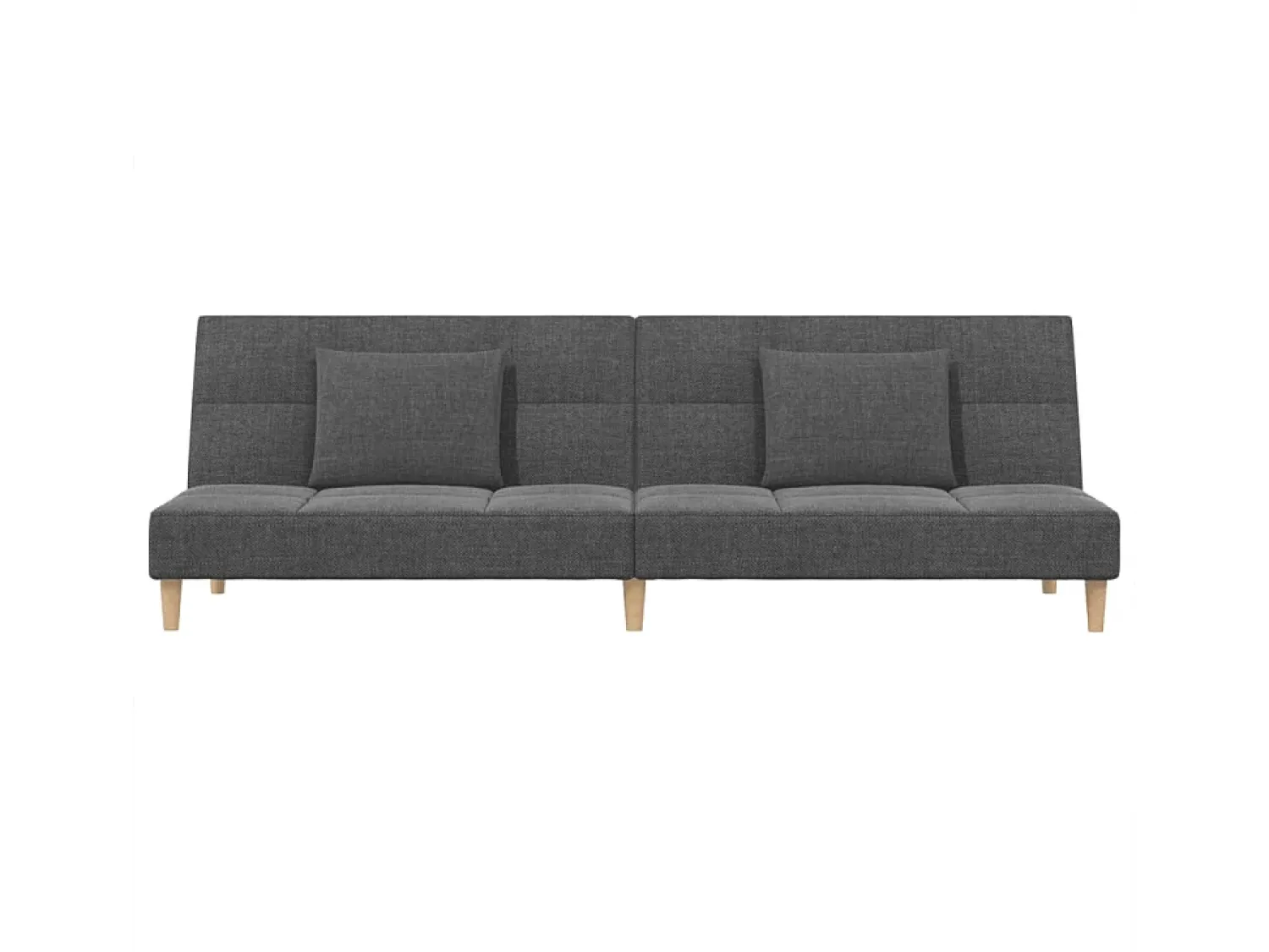 Best Sofá-cama 2 lugares com duas almofadas tecido cinzento-claro PT892082 Cinzento claro