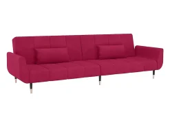 Sofá*vidaxl Sofá-cama 2 lugares com duas almofadas veludo tinto Vermelho