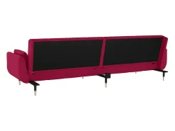 Sofá*vidaxl Sofá-cama 2 lugares com duas almofadas veludo tinto Vermelho