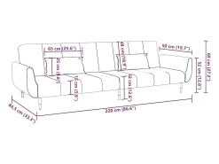 Sofá*vidaxl Sofá-cama 2 lugares com duas almofadas veludo tinto Vermelho