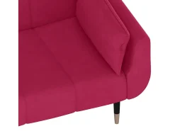 Sofá*vidaxl Sofá-cama 2 lugares com duas almofadas veludo tinto Vermelho