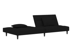Sofá-cama 2 lugares com duas almofadas veludo PT469497^ Sofá