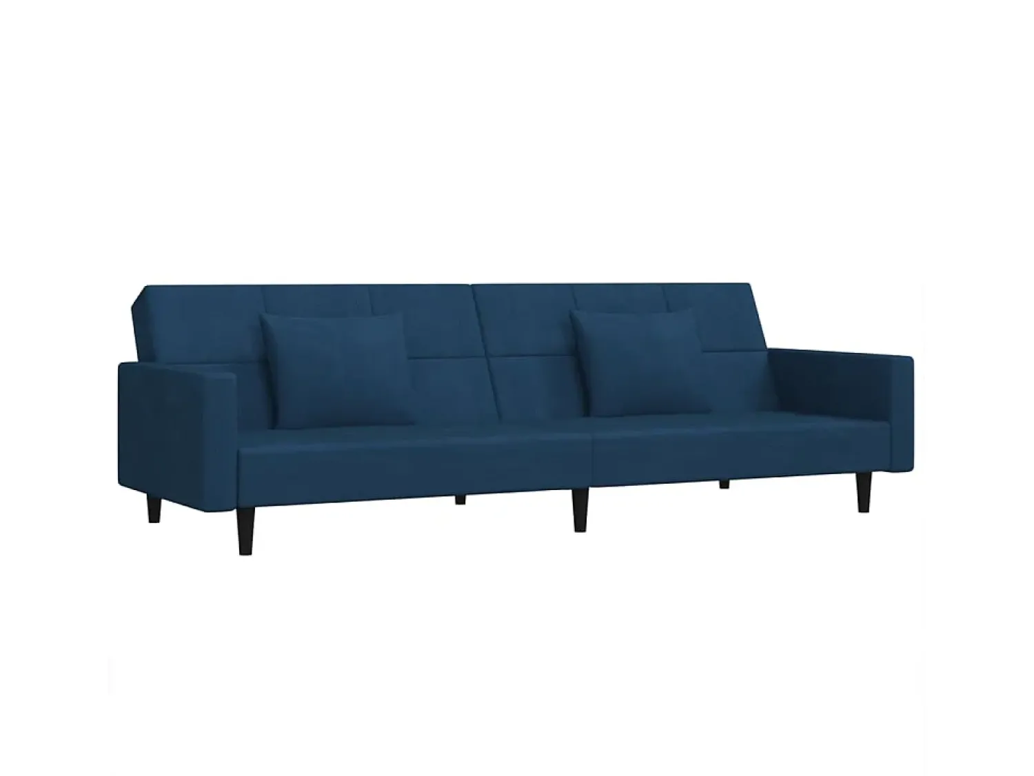 Outlet Sofá-cama 2 lugares com duas almofadas veludo PT165466 Azul