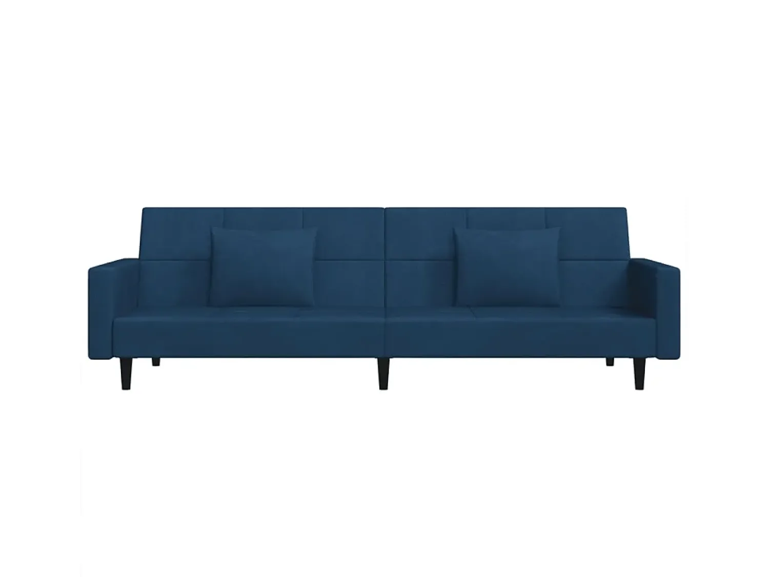 Outlet Sofá-cama 2 lugares com duas almofadas veludo PT165466 Azul
